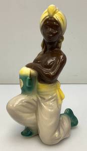 Vintage MCM Royal Copley Blackamoor Dancing Drum Player 8.5 Collectible Figurine