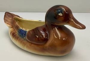 Vintage MCM Royal Copley Mallard Duck Planter 4 12 x 4 34 x 9 12