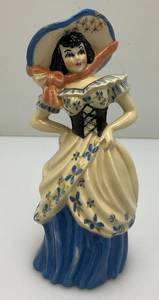 Vintage Collectible Ceramic Arts Sudio MISS LUCINDY Blue Figurine 7
