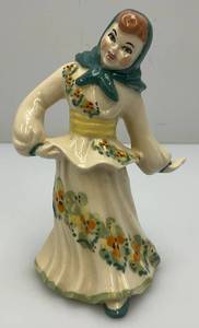 Vintage Collectible Ceramic Arts Sudio Dancing Lady Figurine 6