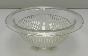 Federal Depression Clear Glass Nesting Mixing Bowl 7 34