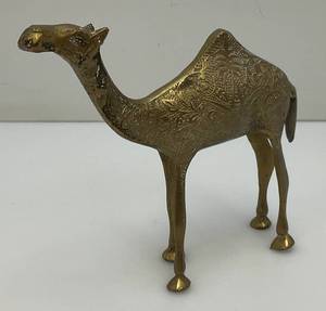 Heavy Brass Etched Camel 2 x 5.5 x 7