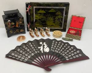 Misc. Vintage Oriental Lacquered Collectibles And More