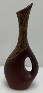 Large MCM Modern Abstract Cutout Vase 19 14