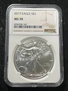 2017 AMERICAN SILVER EAGLE NGC MS70