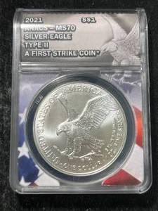 2021 TY.2 AMERICAN SILVER EAGLE ANACS MS70