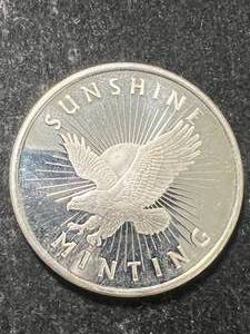 1 TROY OZ .999 FINE SILVER SUNSHINE MINTING ROUND