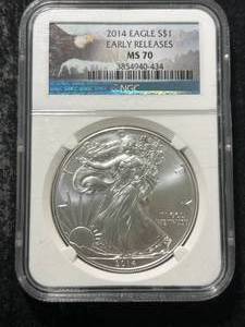 2014 AMERICAN SILVER EAGLE NGC MS70