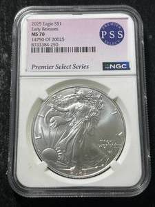 2025 AMERICAN SILVER EAGLE NGC MS70