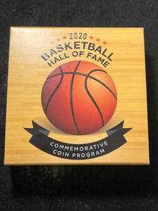 2020 BASKETBALL HALL OF FAME COMMEM PROOF SILVER DOLLAR