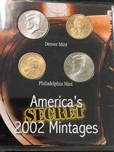 AMERICAS SECRET 2002 MINTAGES 4 COIN SET