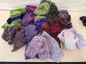 Handmade Child Size Mittens,Hats & Scarves
