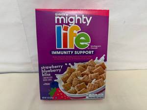 6x Qaker Mighty Life Cereal-Strawberry Blueberry Bliss
