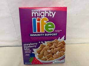 6x Qaker Mighty Life Cereal-Strawberry Blueberry Bliss