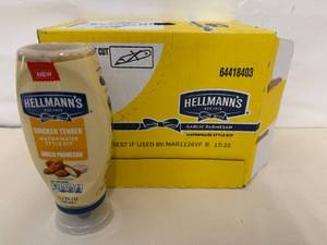 6x Hellmans Chicken Tender Mayonnaise Style Dip-Garlic Parmesan