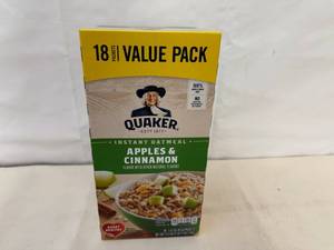 4x 18pk Quaker Instant Oats-Apples & Cinnamon