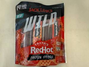 6x Jack Links Wild Chicken Sticks-Franks Red Hot