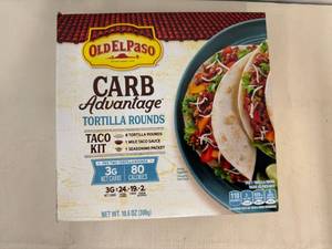 5x Old Elpaso Carb Advantage Tortilla Rounds Taco Kit
