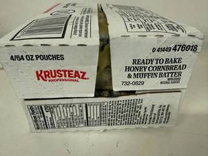 4x 64oz Pouches Frozen Ready To Bake Honey Cornbread & Muffin Batter