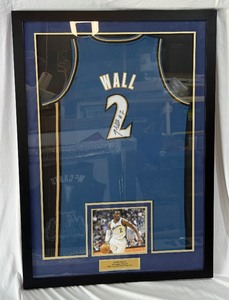 John Wall Autographed and Custom Framed Washington Wizzards Basketball Jersey 32.5x46