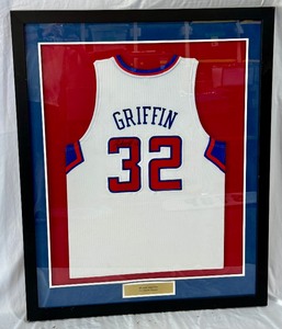 Blake Griffin Autographed and Custom Framed Los Angeles Clippers Basketball Jersey w LA Clippers COA 34.5x43