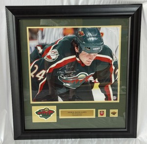Derek Boogaad The Boogeyman Autographed and Custom Framed Minnesota Wild Hockey Photo 26x28