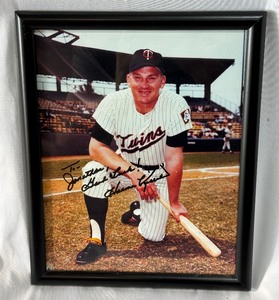 Harmon Killebrew Autographed and Framed 8x10 Minnesota Twins Baseball Photo