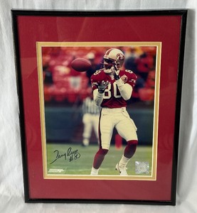 Jerry Rice Autographed Photo w NFL COA Matted and Framed San Francisco 49ers Football