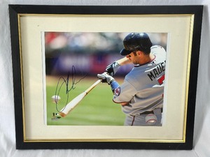 Joe Mauer Autographed Photo w MLB COA Framed Minnesota Twins Baseball