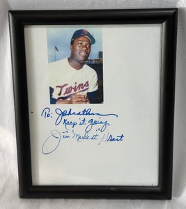 Jim Mudcat Grant Autographed Minnesota Twins Baseball Photo