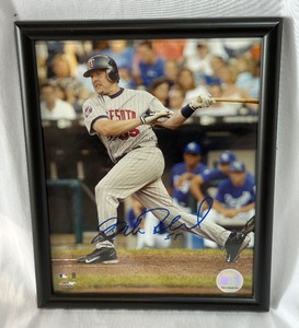 Mike Redmond Autographed Baseball Photo w MLB COA Framed 8x10 Minnesota Twins
