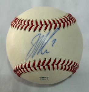 Joe Mauer Autographed Baseball w GAI COA - Minnesota Twins