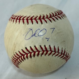Delmon Young Autographed Baseball Rawlings OMLB Selig Ball