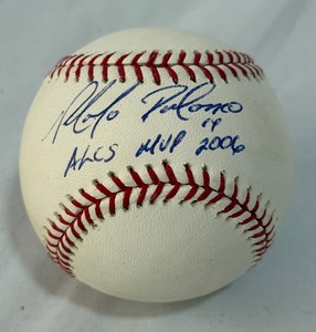 Placido Polanco Autographed and Inscribed ALCS MVP 2006 Rawlings OMLB Selig Ball w COA