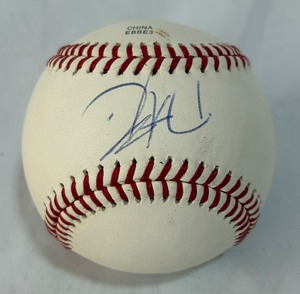 Dustin Pedroia Autographed Baseball w GAI COA Rawlings Official League Ball