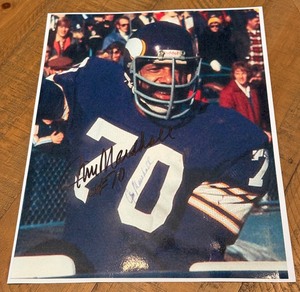 Jim Marshall Autographed 8x10 Minnesota Vikings Football Photo