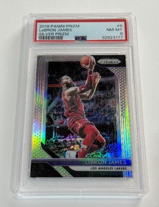 LeBron James PSA 8 NM-MT Slab 2018 Silver Prizm #6 Basketball Card