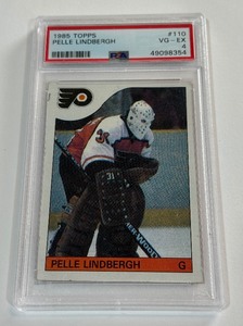 Pelle Lindbergh PSA 4 VG-EX Slab 1985 Topps #110 Hockey Card