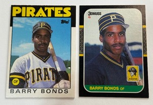 (2) Barry Bonds Rookie Cards 1986 Topps Traded and 1987 Donruss