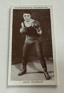 1938 Churchmans Cigarettes Boxing Personalities Jake Kilrain #22 Vintage Trading Card