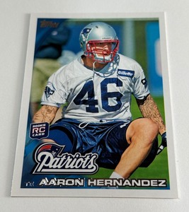 Aaron Hernandez RC 2010 Topps #96 Rookie Football Card