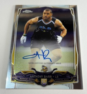 Anthony Barr Auto RC 2014 Topps Chrome #161 Minnesota Vikings Rookie Football Card