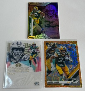 (3) Aaron Jones Numbered Football Cards - 79, 399, 499 - Minnesota Vikings and Green Bay Packers