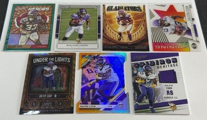 (7) Dalvin Cook Card Lot - 25 Press Proof Die Cut, 100, Relic, Rookie, Inserts - Minnesota Vikings Football Cards