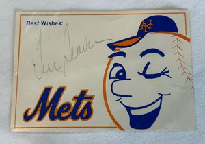 Tom Seaver Autographed New York Mets Vintage Baseball Post Card