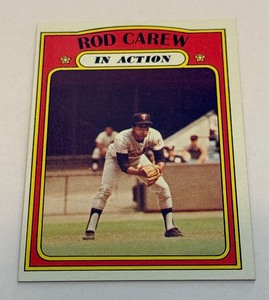 Rod Carew TOUGH High #, Nice Shape, 1972 Topps #696 Minnesota Twins Vintage Baseball Card