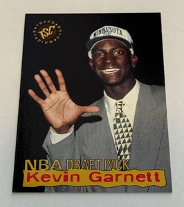 Kevin Garnett RC 1995 Topps Stadium Club #5 Rookie Minnesota Timberwolves Basketball Card