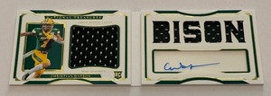 Christian Watson RPA Booklet 99 - Auto, Dual Relic, Rookie, Numbered 8599 - 2022 National Treasures #SB-CWA Football Card