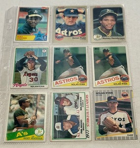 (10) Nolan Ryan and Rickey Henderson Basbeall Carda 1978-1989