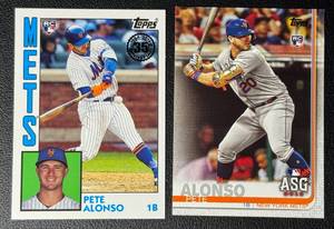 Pete Alonso 2-Card Rookie Baseball Card Lot